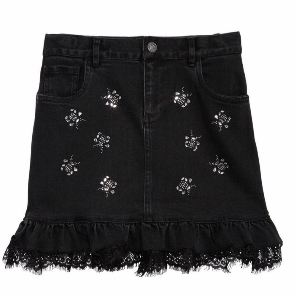 Guess black denim skirt
